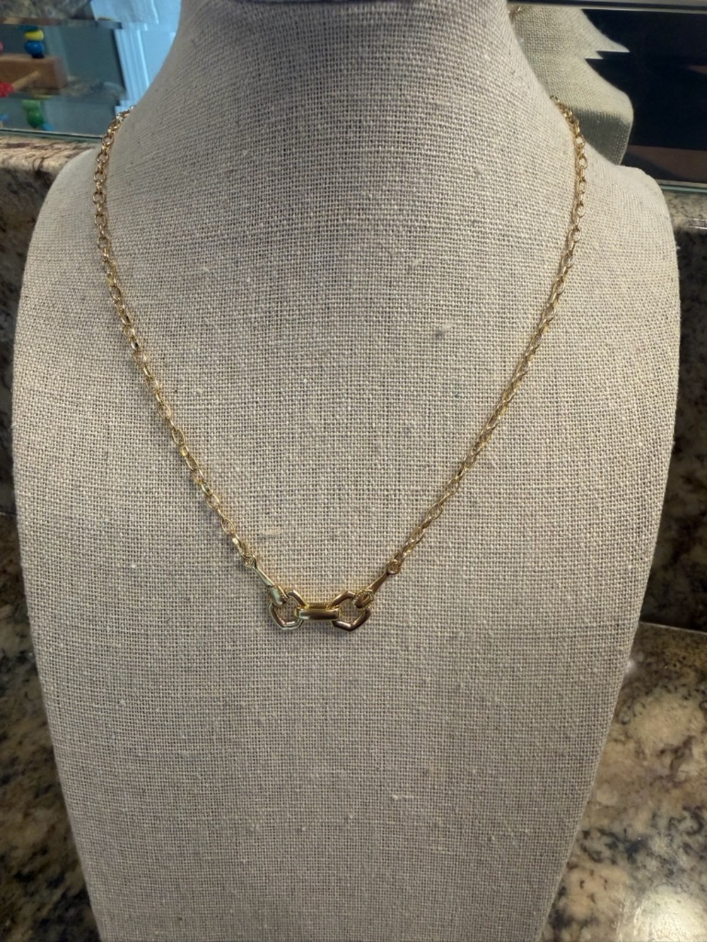 Kendra Scott Yellow Rose Beau Gold Interlocking Link Necklace